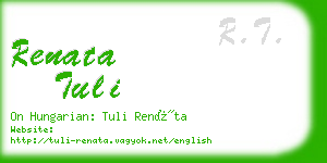 renata tuli business card